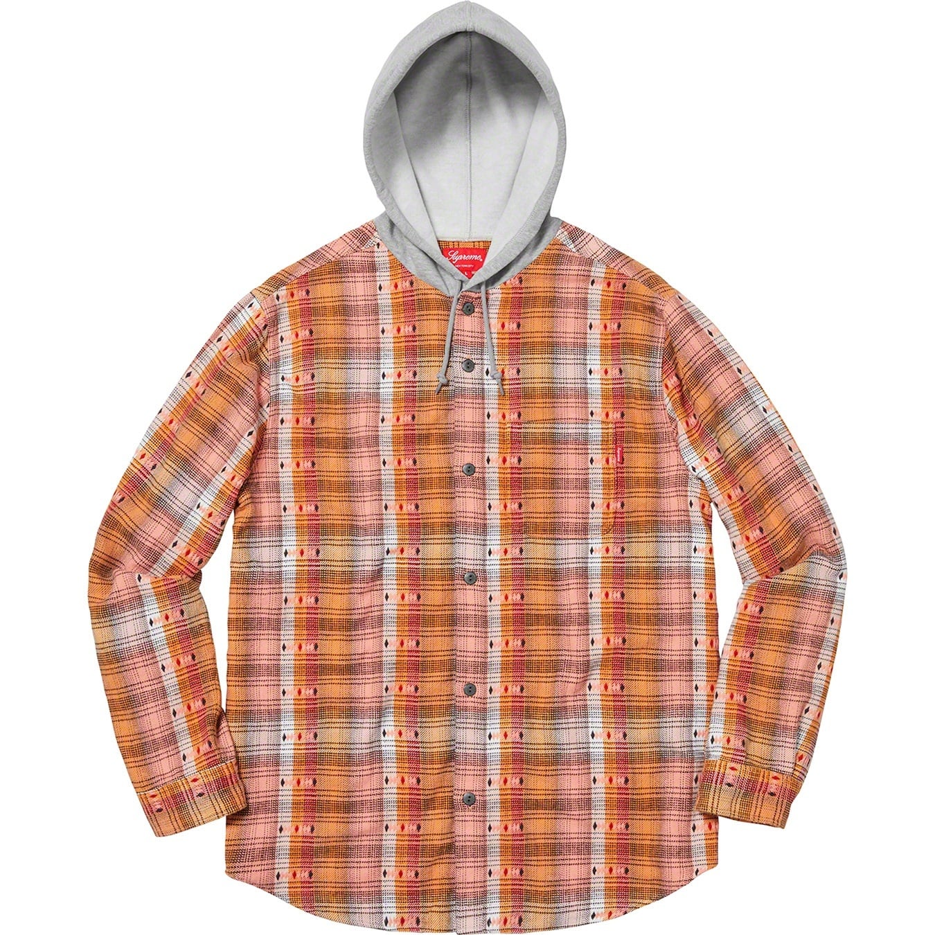 Hooded Jacquard Flannel Shirt view 3